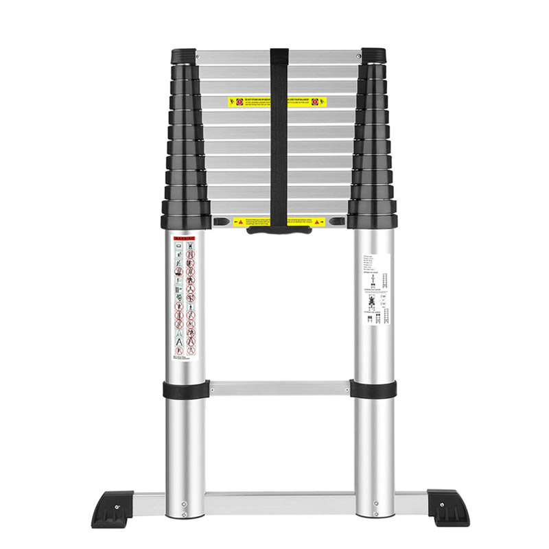 One Button Retraction Aluminum Telescopic Slow Down Design Multi-Purpose Ladder